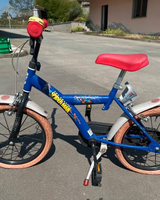Bicicletta rossa spiderman 2-4 anni