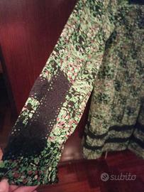 Vestito Sfondo Verde con Piccoli Fiorellini 