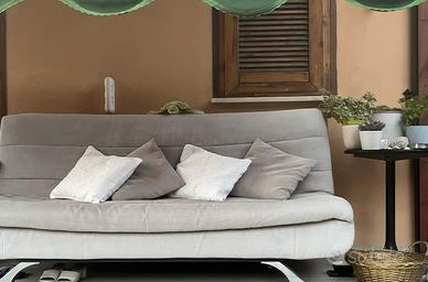 Divano letto grigio chiaro 2/3 posti