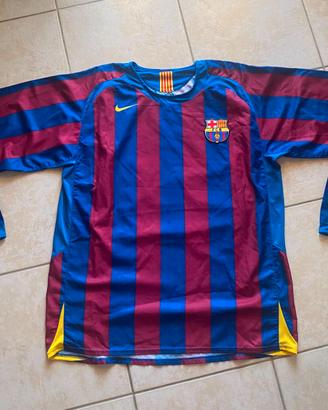 Maglia Barcellona 2005/2006 Home Maniche Lunghe XL