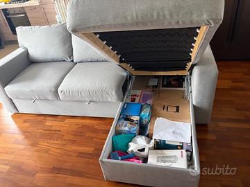 Divano letto 3 posti/chaise-longue