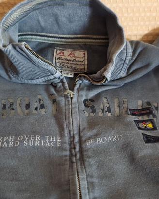 Felpa uomo Be Board Heritage, taglia M, grigia zip