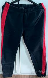 Pantaloni della tuta neri con bordo rosso