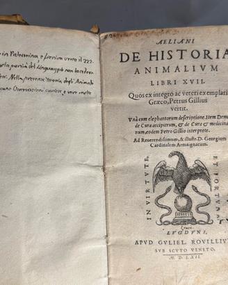 De Historia Animalium Libri XVII Lugduni 1562