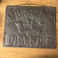Targa in metallo Vintage L’urbaine incendio