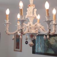 lampadario 6 luci ceramica di Bassano 