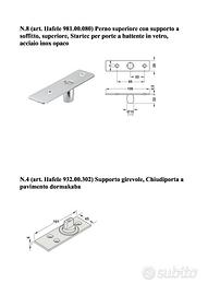 Ferramenta per porte battente vetro