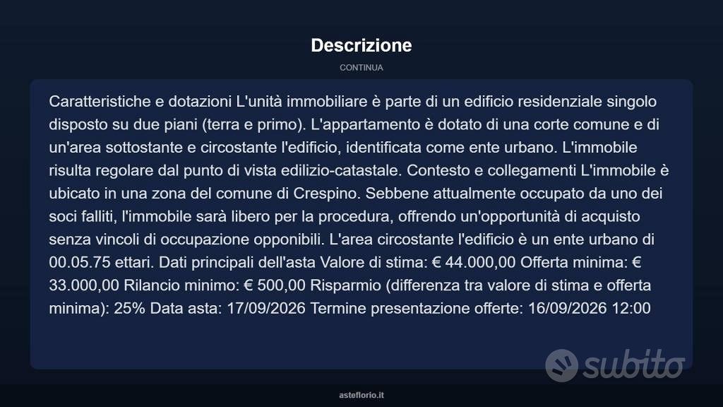 Appartamento – Crespino, Passodoppio - Altro