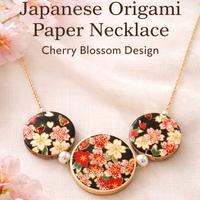 collana in decoupage carta origami giapponese 