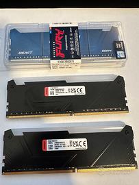 48 GB RAM Kingston FURY Beast DDR4 3600 MHz CL18.