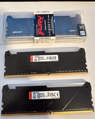 48 GB RAM Kingston FURY Beast DDR4 3600 MHz CL18.