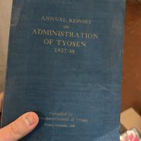 Annual report on administration of tyosen 1937/38