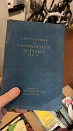 Annual report on administration of tyosen 1937/38