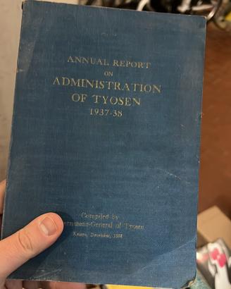 Annual report on administration of tyosen 1937/38
