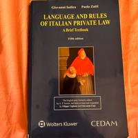 Language and rules of italian privite law 5edition