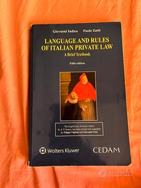 Language and rules of italian privite law 5edition