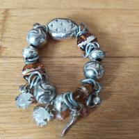 BRACCIALE METALLO E PLASTICA ARANCIONE PESCE