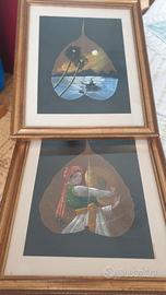 Dipinti a mano su foglie