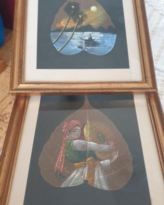 Dipinti a mano su foglie