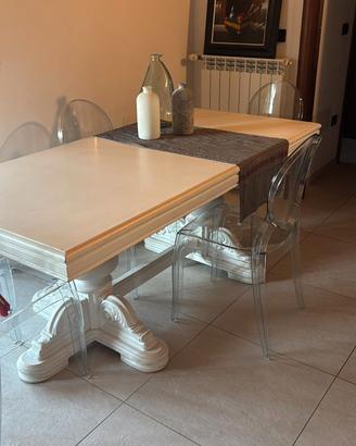 Tavolo antico bianco