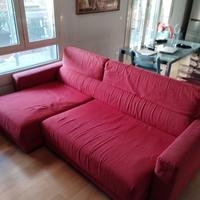 divano con chaise longue rosso Doimo