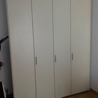 MILANO: Armadio Moderno 4 Ante Bianco 205x255x61cm