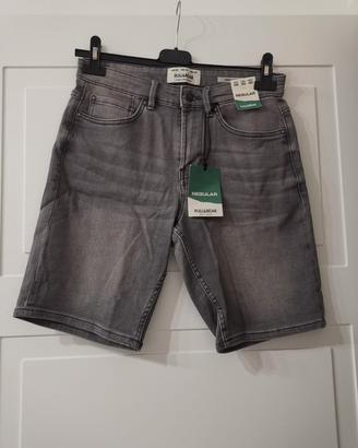shorts in jeans nero 