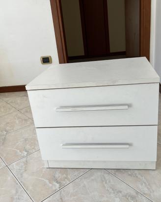 Comodino Bianco Salvaspazio