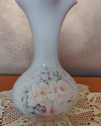 Vaso Limoges Vintage Heaven France con bordo oro