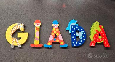 Lettere per Nomi bambini in legno GIADA