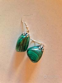 orecchini  con MALACHITE 