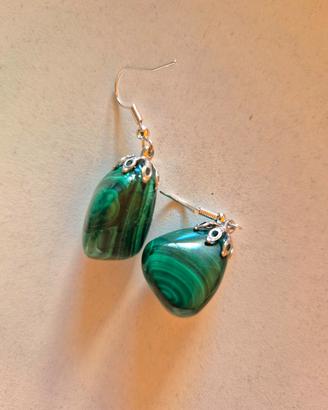 orecchini  con MALACHITE 