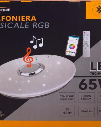 plafoniera led  RGB con cassa