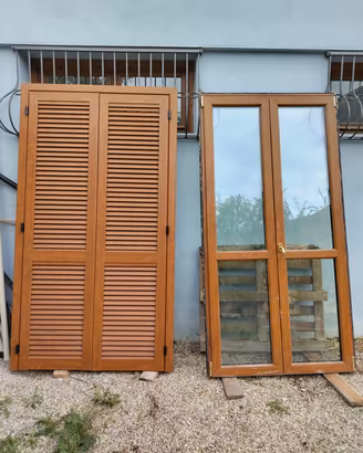 serramento portafinestra PVC e persiana alluminio