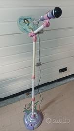 Microfono Violetta con asta e base musicale