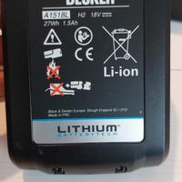 batteria litio black e decker a1518l