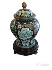 Potiche cinese cloisonnè 