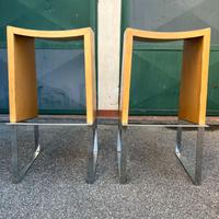 Coppia Sgabelli Metalmobil Design con Poggiapiedi