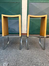 Coppia Sgabelli Metalmobil Design con Poggiapiedi