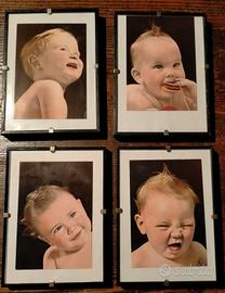 N 4 Quadretti( con cartoline bimbi anni 50/60)