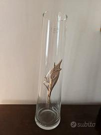 vaso cristallo e argento 925