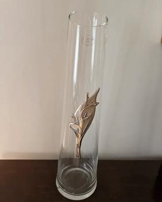 vaso cristallo e argento 925
