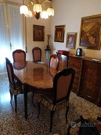 Sala da pranzo intarsiata