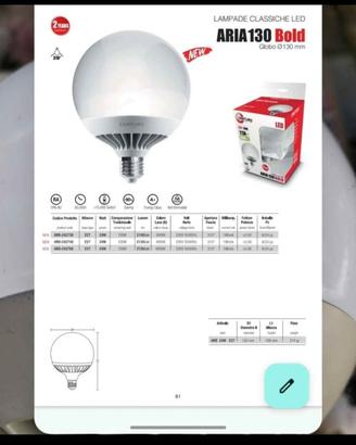 sei lampadine grandi luce bianca fredda