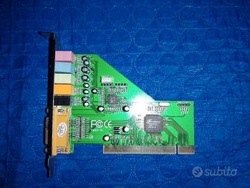 Scheda Audio Vintage PCI FM801-AU per PC Retrò Win