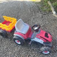 Trattore a pedali con rimorchio per bambino 