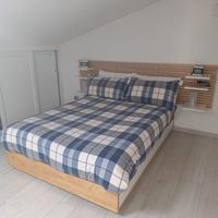 MANDAL Struttura letto con testiera 140x200