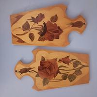 taglieri in legno intarsiato n. 2 