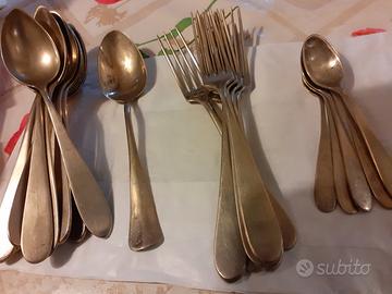 posate vintage in alpacca 