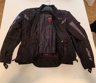 Giubotto moto in tessuto